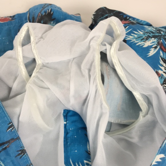 M.NII Makaha Mens Palm Trees Lined Swim Shorts/Trunks Runs 32” Inches - Picture 4 of 10